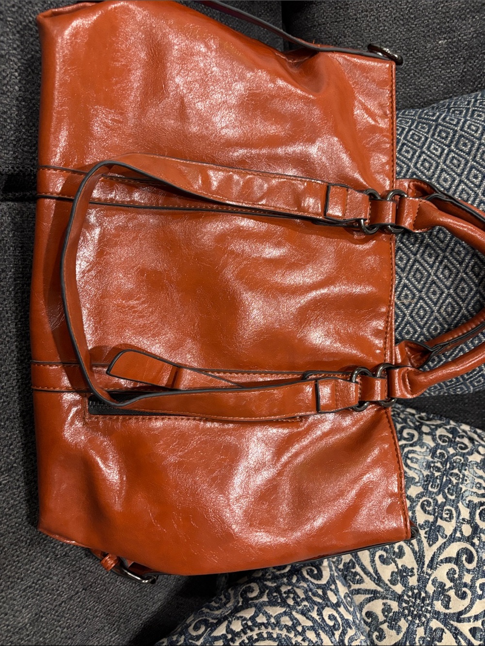Women Large Tote Shoulder Handbag Soft PU Leather Satchel Bag Hobo Purse Brown